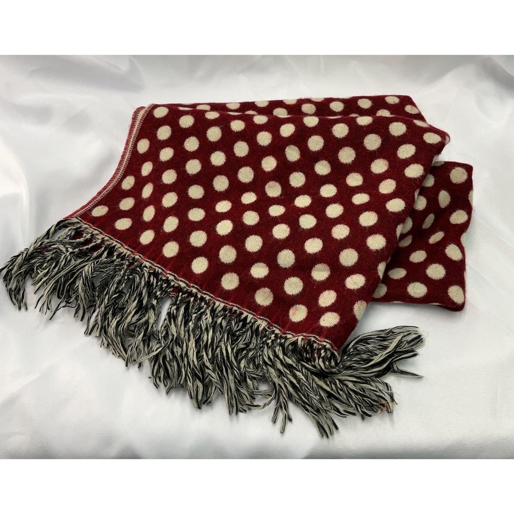 Martissima By Marta Marzotta Women Scraf Burgundy Beige Cashmere Wool Italy